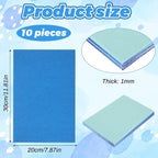 Ymapinc 10Pcs Blue Felt Fabric Sheets, 8x12 Inch | Soft Craft Material - Image 2