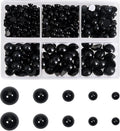 TOAOB 500pcs Round Black Plastic Doll Eyes 4mm 5mm 6mm 8mm 10mm Flatback by TOAOBTHEONEANDONLYBABY