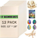 Yaliuliu 12 Pack Basswood Sheets 12"x18"x1/8" by Yaliuliu