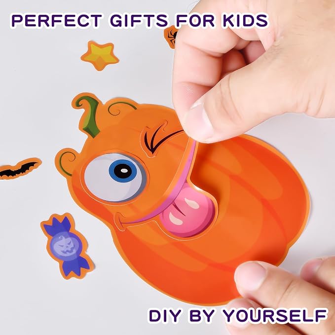 56 Sheets Halloween Pumpkin Stickers - Image 5