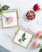 AceList Metal Picture Frame Set of 2, Easel | Ornate slim display stand - Image 5