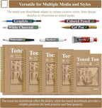 SuFly Toned Paper Sketch Book, 11x14 Inches, 60 Sheets - 90lb/150gsm Toned Tan - Image 5