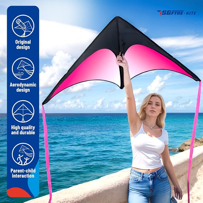 SGftre Delta Kite Three Set for Kids and Adults, Perfect Family Kite for Parks - Image 3
