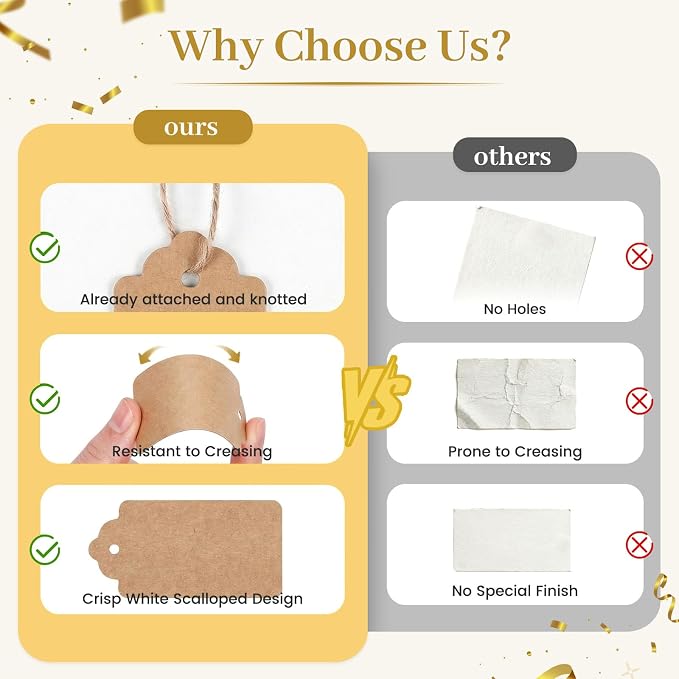SallyFashion 100pcs Gift Tags - Image 5