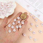 100pcs Baseball Spacer Loose Beads Sports Ball Polymer Clay Beads DIY Jewelry - Image 5