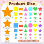 3240Pcs Foam Stickers Foam Shape Stickers Colorful Self Adhesive, 8 Colors - Image 2