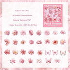 Doraking 60 Pieces Glitter Shiny Flower Stickers - Image 2