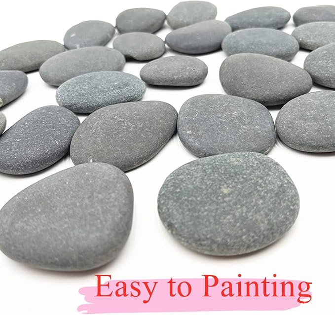 Lifetop 30PCS Painting Rocks, Decoration, Natural River Rocks - Image 4