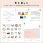 YOPPIX 140 PCS Acrylic Keychain Blank Set, Faith Double-Sided UV DTF Stickers - Image 3