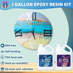 Epoxy Resin 1 Gallon Kit with Pump High Glossy Food Safe Crystal Clear Bubble - Image 2