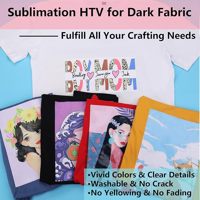 HTVRONT Sublimation HTV for Dark/Light Fabric - Image 2