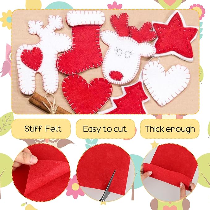 10Pcs Felt Sheets Fabric, 1mm | Polyester, - Image 6