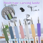 7Pcs Knife Pen Craft Cutting Tools, Retractable Utility Knife Paper Cutter - Image 4