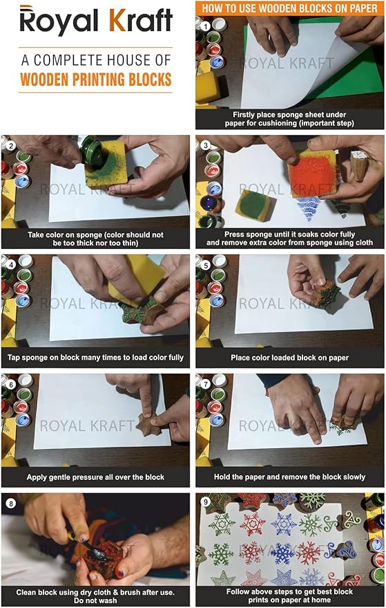 Clay Printing Stamps Urban Border Design Wood Blocks Htag2157 - Image 6