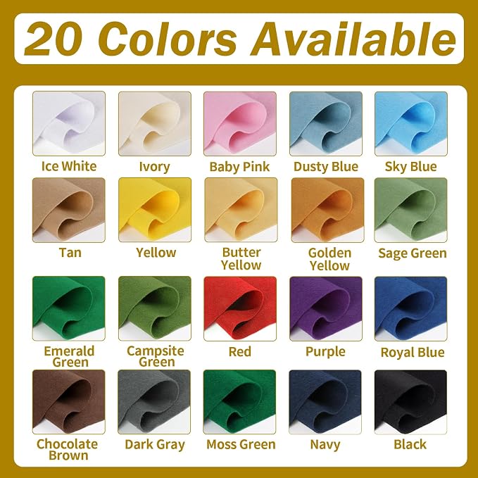 Yellow Felt Fabric Sheet 72" X 36", 1.4mm Thick Large Soft Durable Flexible - Image 3