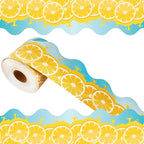 69 Feet Lemon Zest Border Bulletin Board Summer Lemon Slices Juice Scalloped by Unknown
