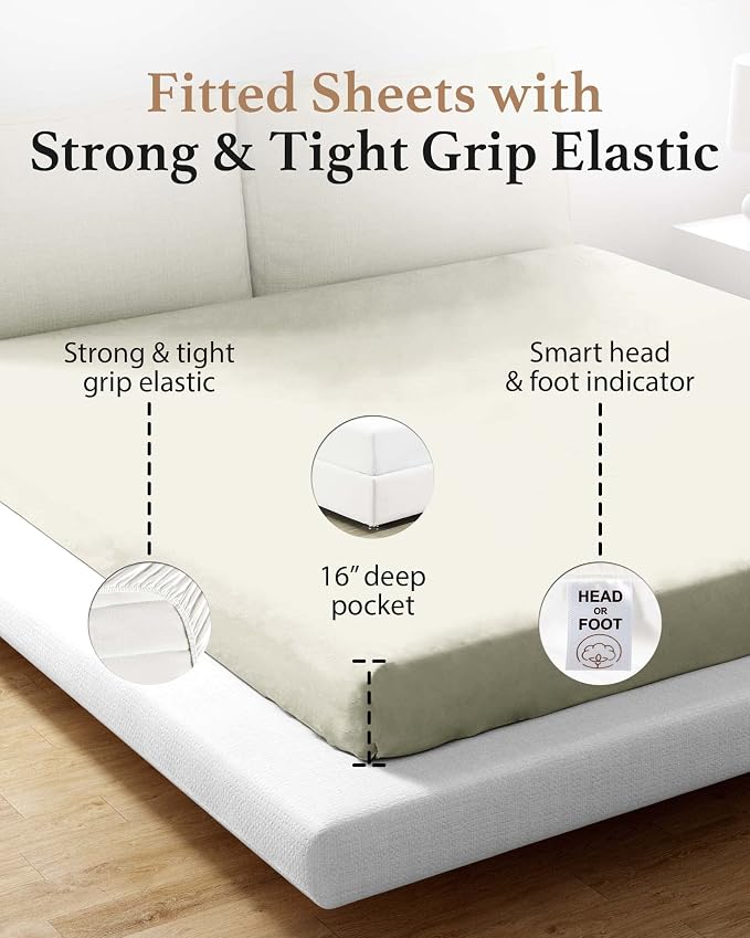 Good Sleep Bedding King Size Fitted Sheets Only - Image 4