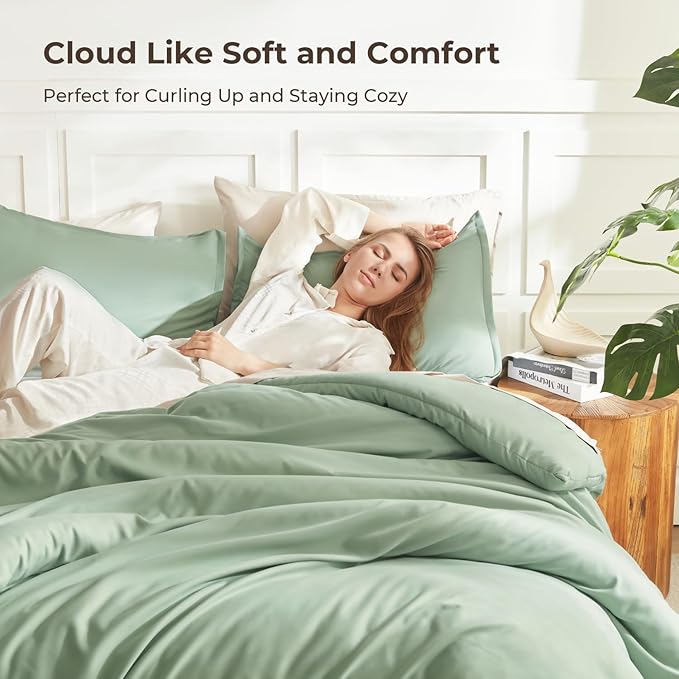 Litanika California King Comforter Set Sage Green - Image 2