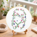 Woman Flowers Embroidery Kits for Beginners Adults, Floral Hand Embroidery - Image 7