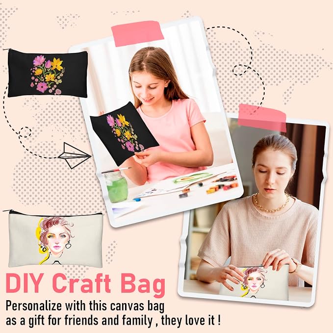 Legigo Blank Canvas Bag Zipper Pouch Makeup Bags Bulk - Image 8