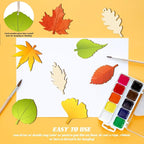 Subacy 80 PCS Unfinished Wood Cutouts 8 Styles DIY Wooden Crafts, Autumn Maple - Image 4