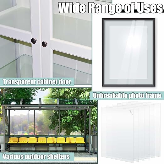 Beeveer Polycarbonate Clear Plastic Sheet 6 Pcs 8" x 10" Flexible Plastic Sheet - Image 7