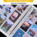 9 Pocket Page Protector, 400 Pack Trading Card Sleeve, Holds 7200 - Image 2