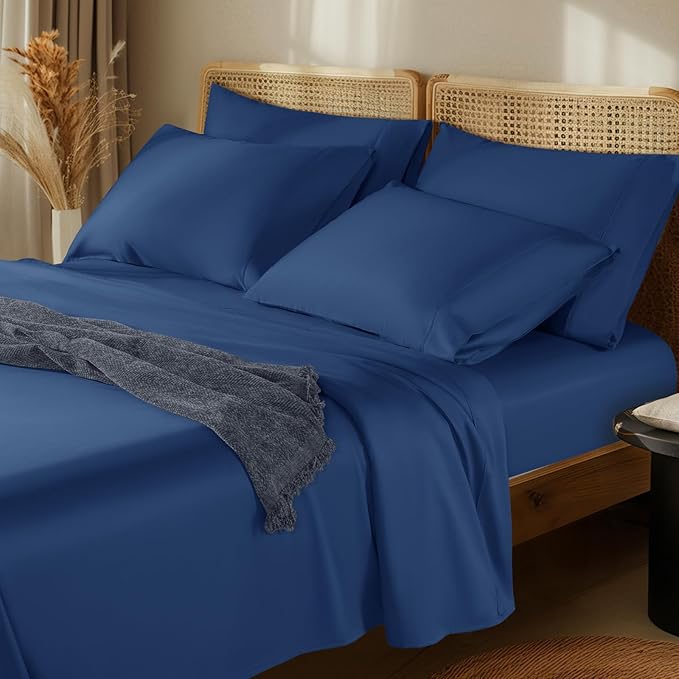 LBRO2M 1000 Thread Count 100% Egyptian Cotton Sheets Set 6 Piece Sets by LBRO2MBedding