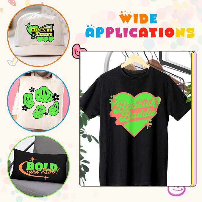 Tintnut Light Green Neon Heat Transfer Vinyl, easy cut & weed, stretch washable - Image 5