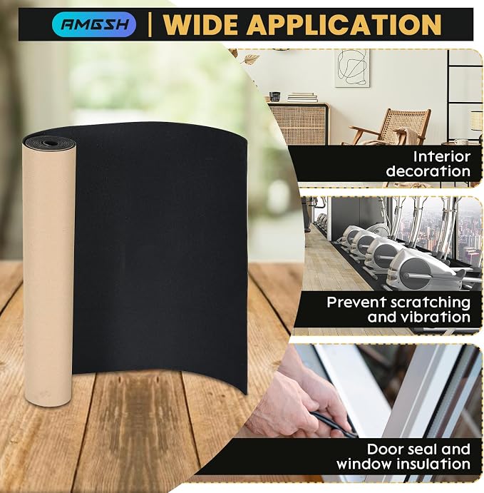 Sponge Neoprene with Adhesive Foam Rubber Sheet, 1/16” Thick X 12” Wide X 54” - Image 6