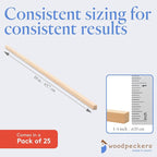 DIY Wooden Square Dowel Rod 1/4-inch x 18 Pack of 25 Hobby Wood Sticks - Image 5