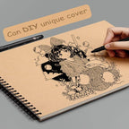 Sketch Book Pad, Drawing Paper 5.5" x 8.5" Spiral Bound, Durable Acid Free - Image 4