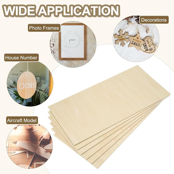PATIKIL 12x24x1/4 Basswood Sheets - Image 7