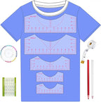 5Pack Tshirt Ruler Guide for Vinyl Alignment, T Shirt Rulers to Center Designs by TIETOC