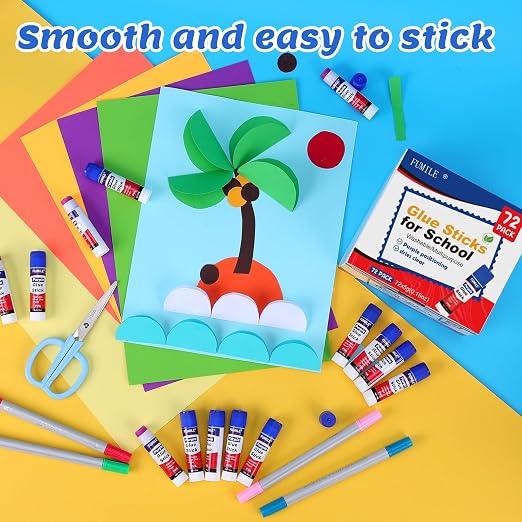 72 Pack Glue Sticks Bulk for Kids, Disappearing Purple Glue Sticks for - Image 5