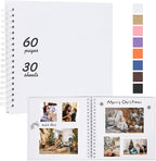 RECUTMS 10x10 Scrapbook 60 Pages Kraft Paper DIY Wedding Photo Album White | by RECUTMS