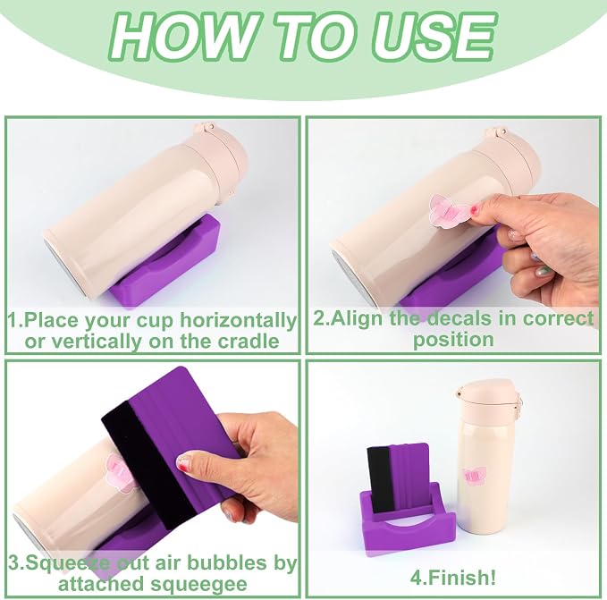 Silicone Cup Cradle for Tumblers, 2 Pack Tumbler Holder for Crafts - Image 4