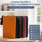 4 Pocket Card Binder for 400 Cards, Premium PU Zipper Card Collection Album - Image 4