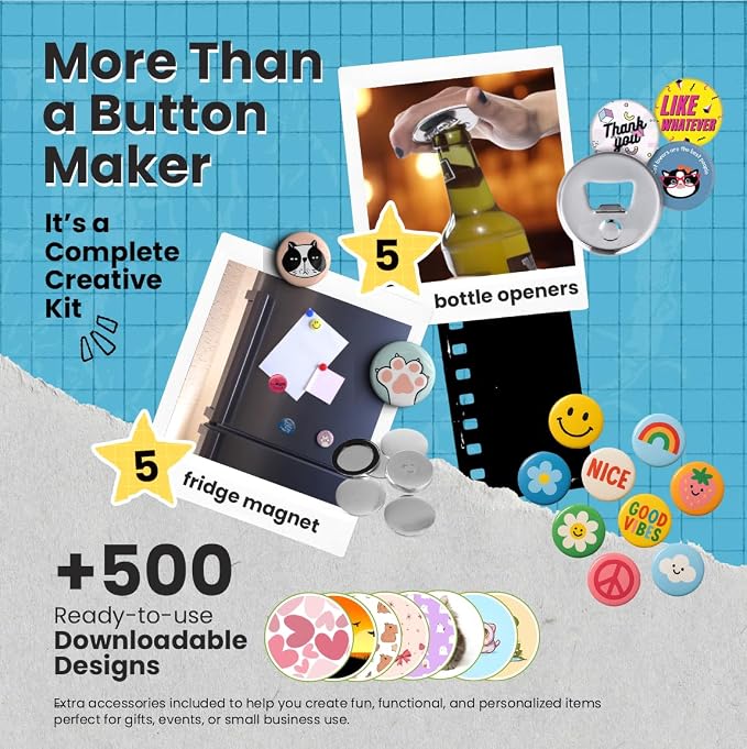 Button Maker Machine 2.25 Inch Pin Maker Kit - Image 2