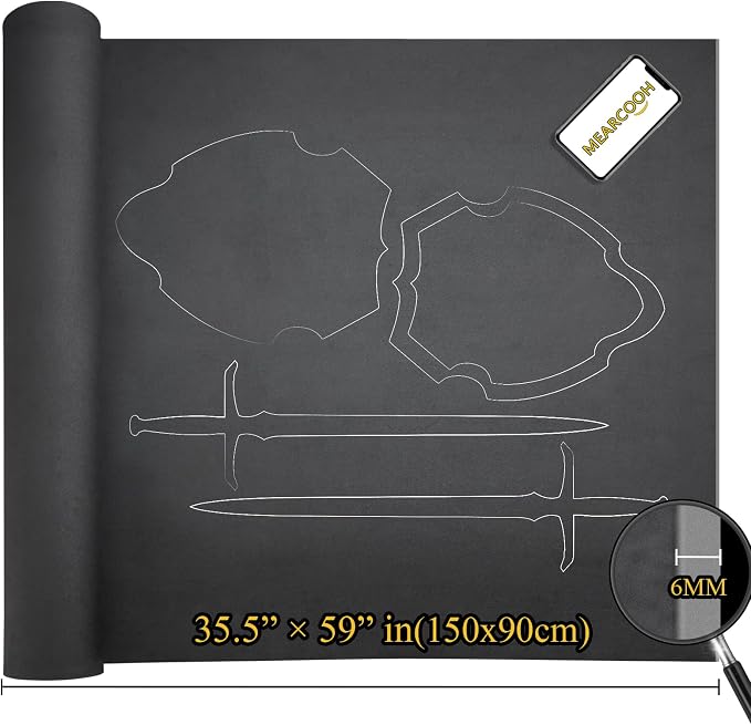 MEARCOOH EVA Foam Cosplay Black 6mm Thick Large 35.5" x 59" Sheet Premium High - Image 2