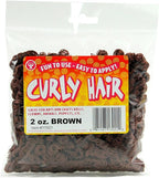 Hygloss 2 oz Curly Doll Hair for Crafts Brown- Premium Synthetic Hair for Doll by HyglossProductsInc