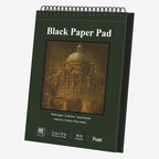 Fuxi Black Sketchbook 11x14 Inches, 60 Sheets, Hard Cover Spiral Bound | Black by SketchBook