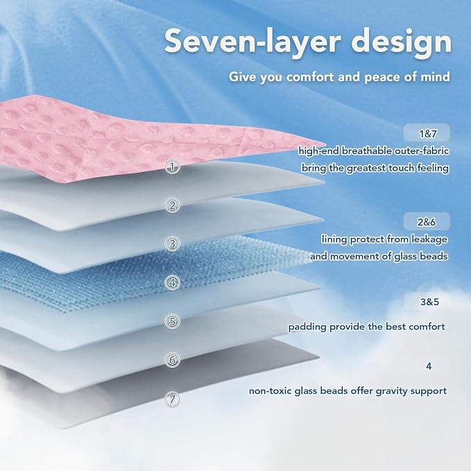 Topcee Weighted Blanket for Adults, Minky Dots Heavy Blanket for 190-210lbs - Image 5