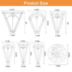 EEEKit 10 PCS Dresden Quilt Templates, Acrylic Quilting Template Ruler - Image 2