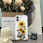 ZHEGAILIAN Case for iPhone 16, Sunflower Faux Stained Glass Effect Durable - Image 7