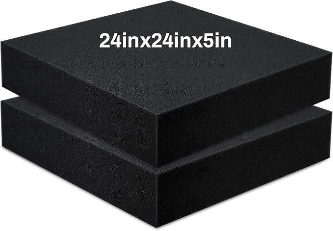 Frienda 2 Pack 5" x 24" x 24" Upholstery High Density Foam Cushion Replacement by Frienda