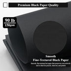 SuFly Black Paper Drawing Pad, 60 Sheets Large Sketch Book 11x14, Spiral Bound - Image 3
