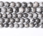 A+ Natural Map Jasper Gemstone Beads Gray Energy Stone Healing Power by NaturalStoneBeads