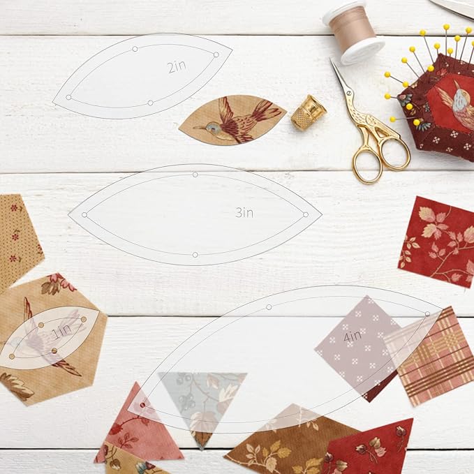 BENECREAT 6PCS Leaf Quilting Templates Set, Quilting Sewing Needlework Craft - Image 7