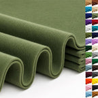 Sage Green Large Felt Fabric 36" x 36", 1.4 mm Soft Felt Sheet, Nonwoven Fabric by ZANEXIR